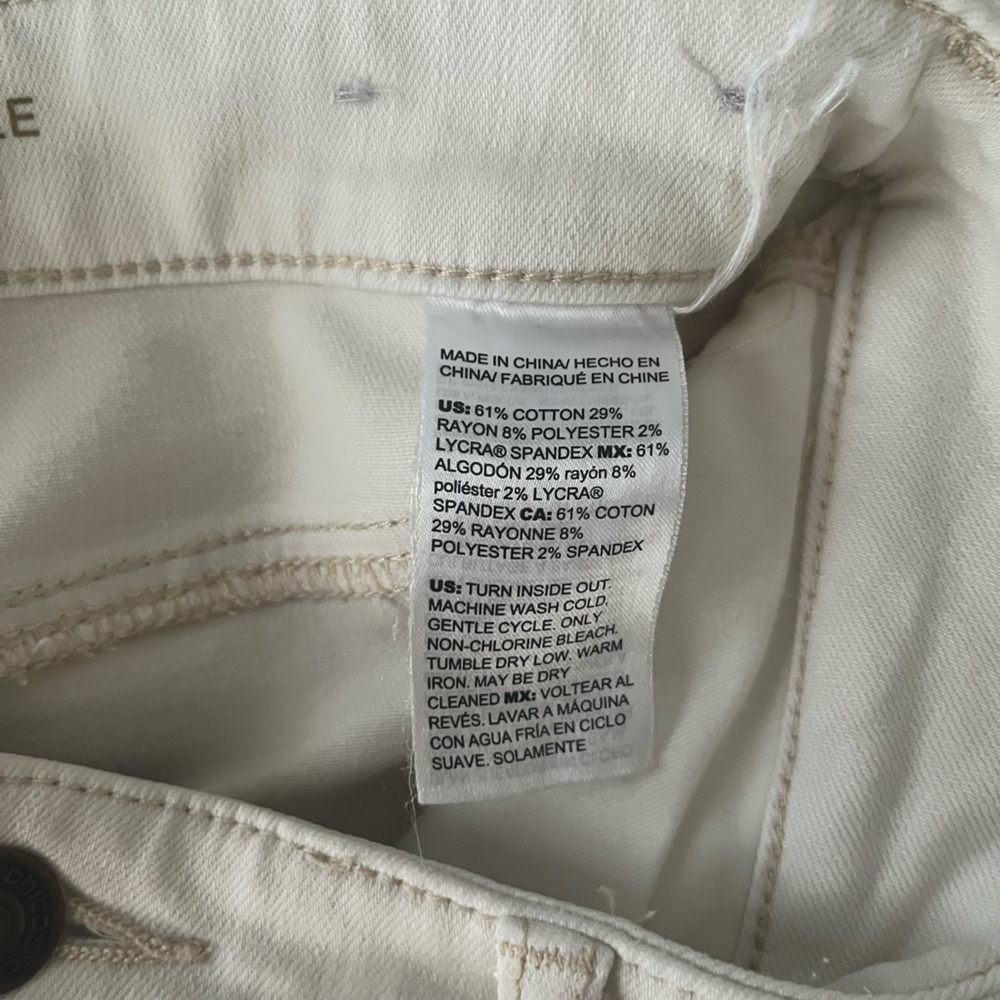 Chico’s So Slimming Girlfriend Slim Leg Ankle Jean, 6Tall,Cream/Almond - Picture 11 of 11